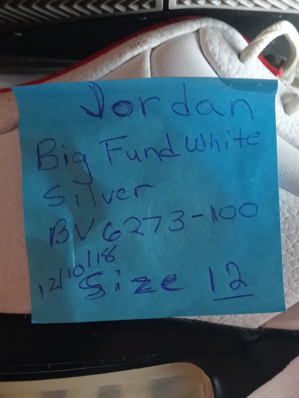 Jordan Big Fund White/ Silver Men's BV6273-100 Size 12 Basketball Sneakers